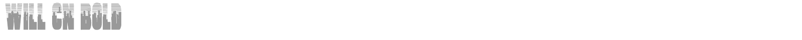 Will Cn Bold font preview